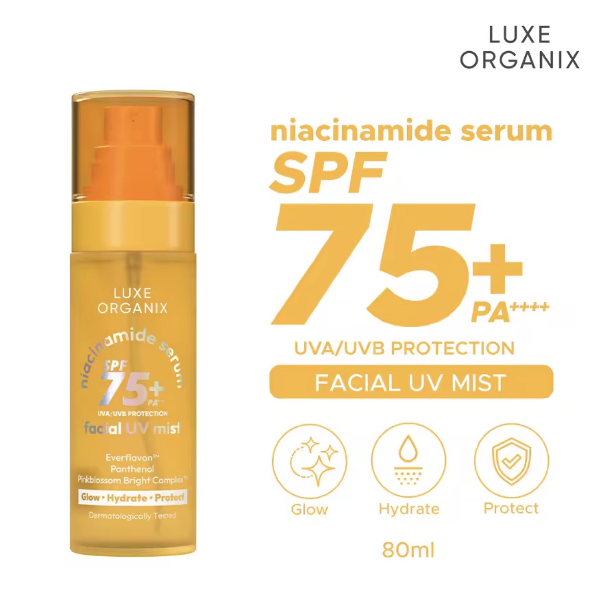 ON HAND! Luxe Organix Niacinamide Serum SPF 75+ PA++++ 80ml