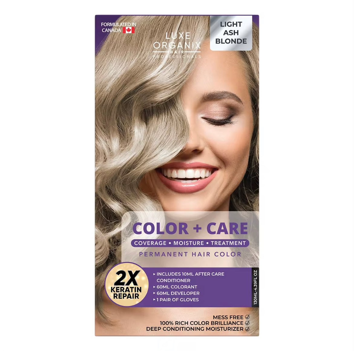ON HAND! Keratin Hair Color + Care Light Ash Blonde 130ml
