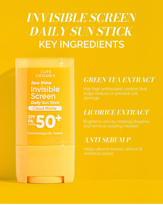 ON HAND!Luxe Organix Zero Shine Invisible Sunscreen Cloud Matte SPF 50 PA ++++