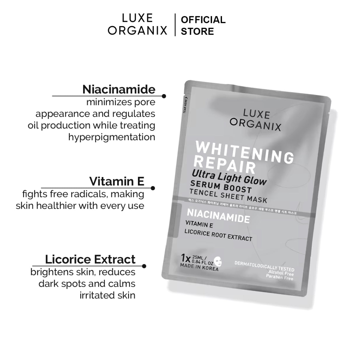 ON HAND! Whitening Repair Serum Boost Sheet Mask 25ml