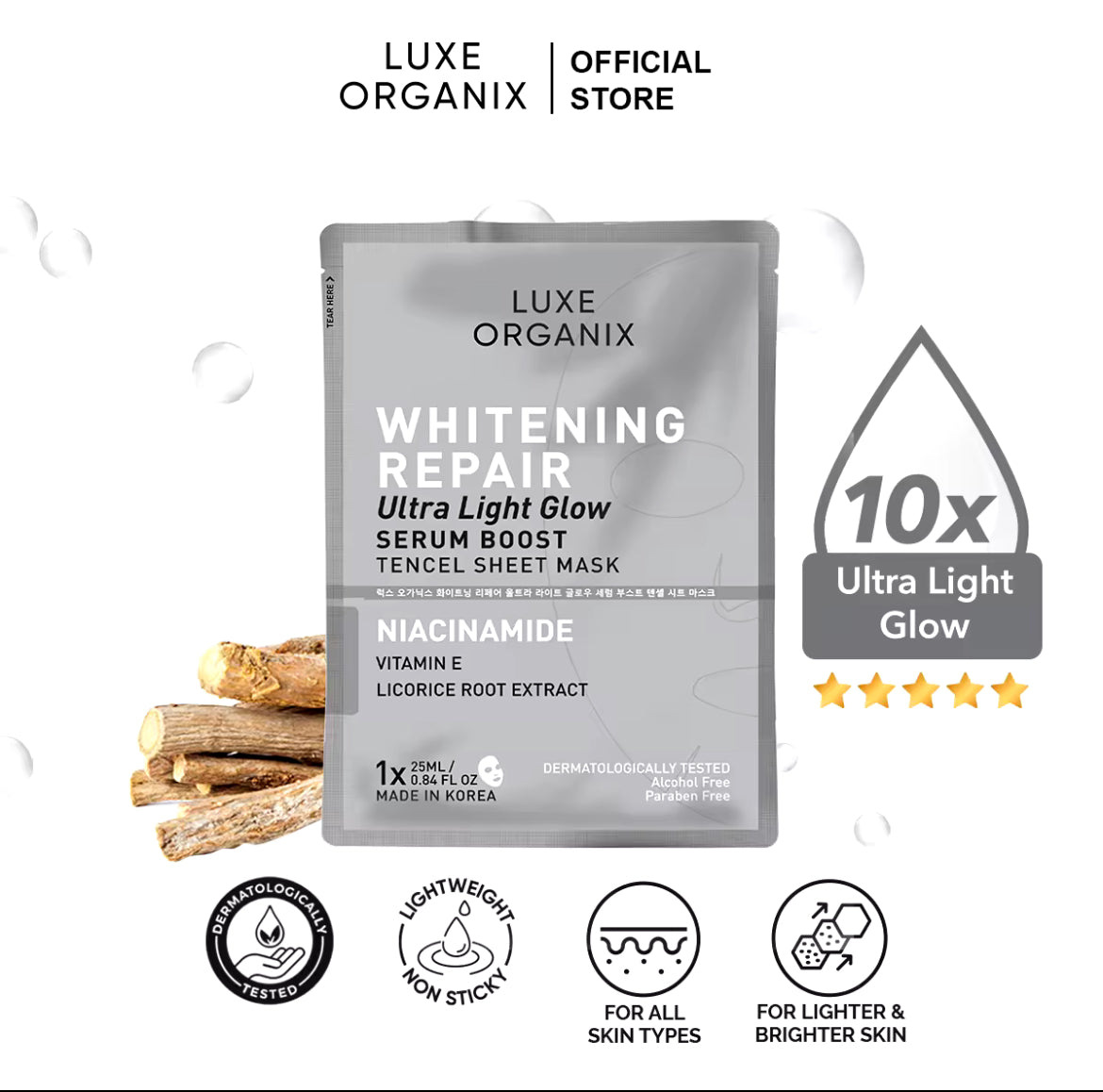 ON HAND! Whitening Repair Serum Boost Sheet Mask 25ml