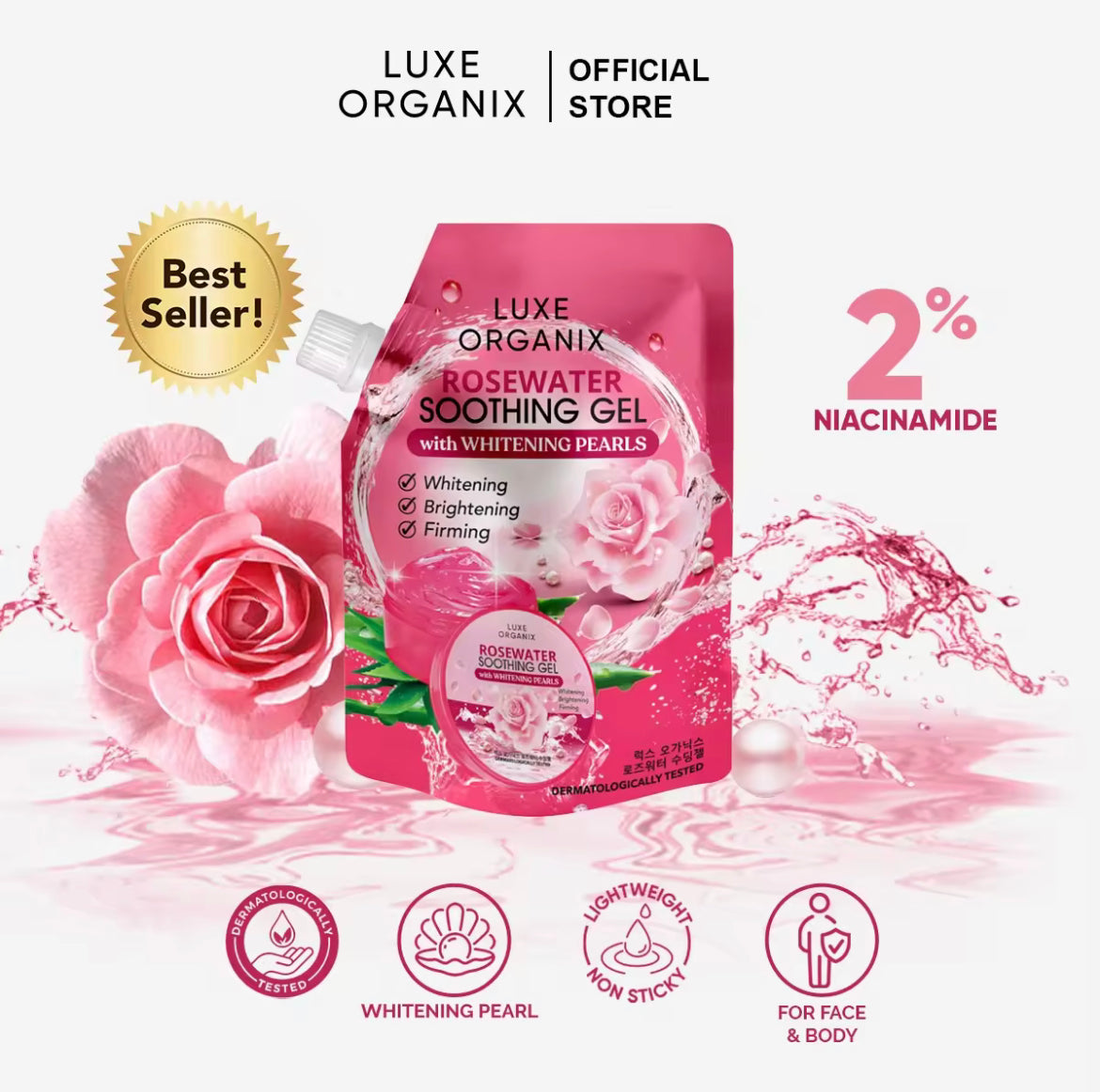 ON HAND! Luxe Organix Rosewater Soothing Gel 100ml