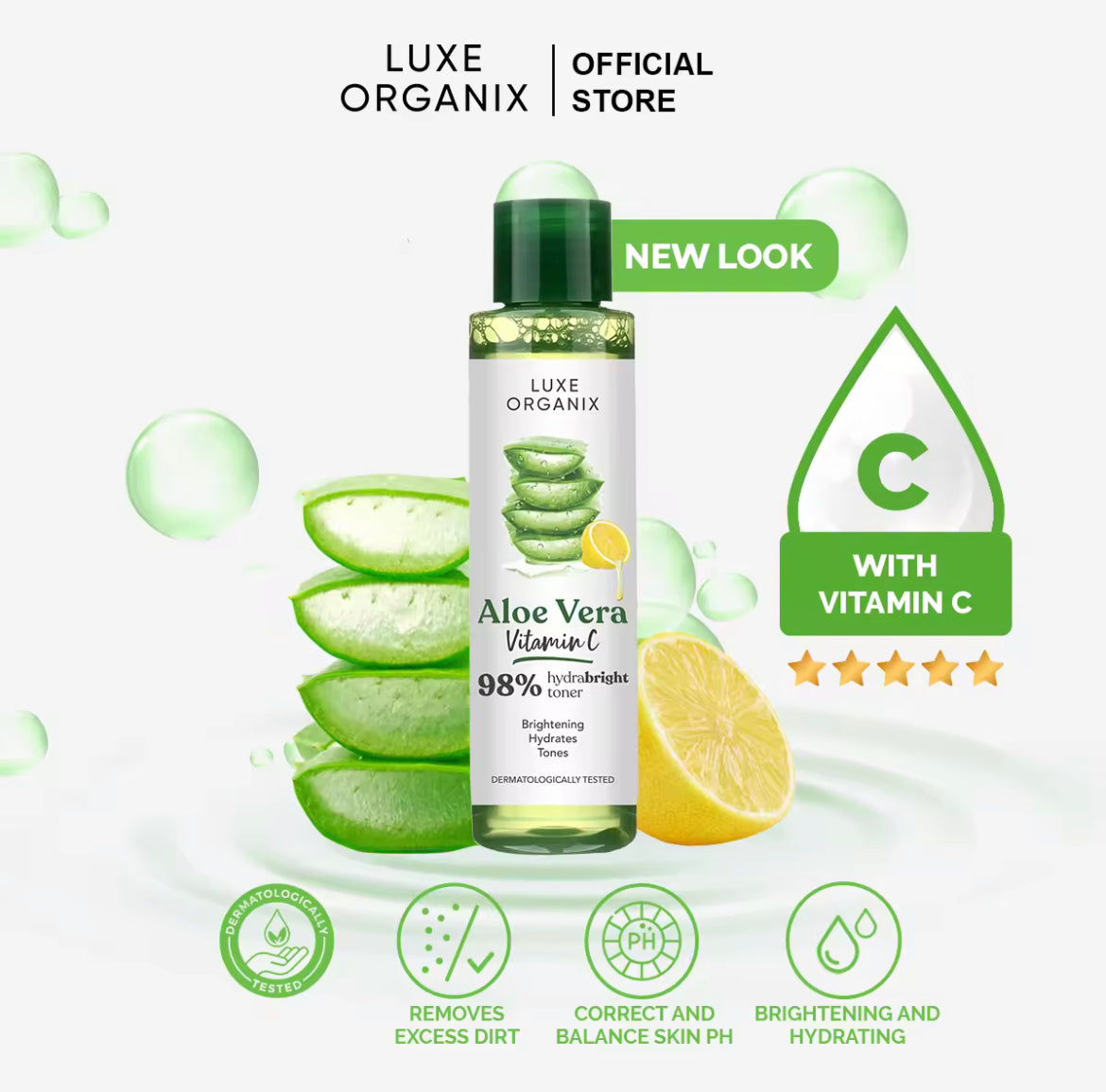 ON HAND! Luxe Organix Aloe Vera Calming Toner 150mL