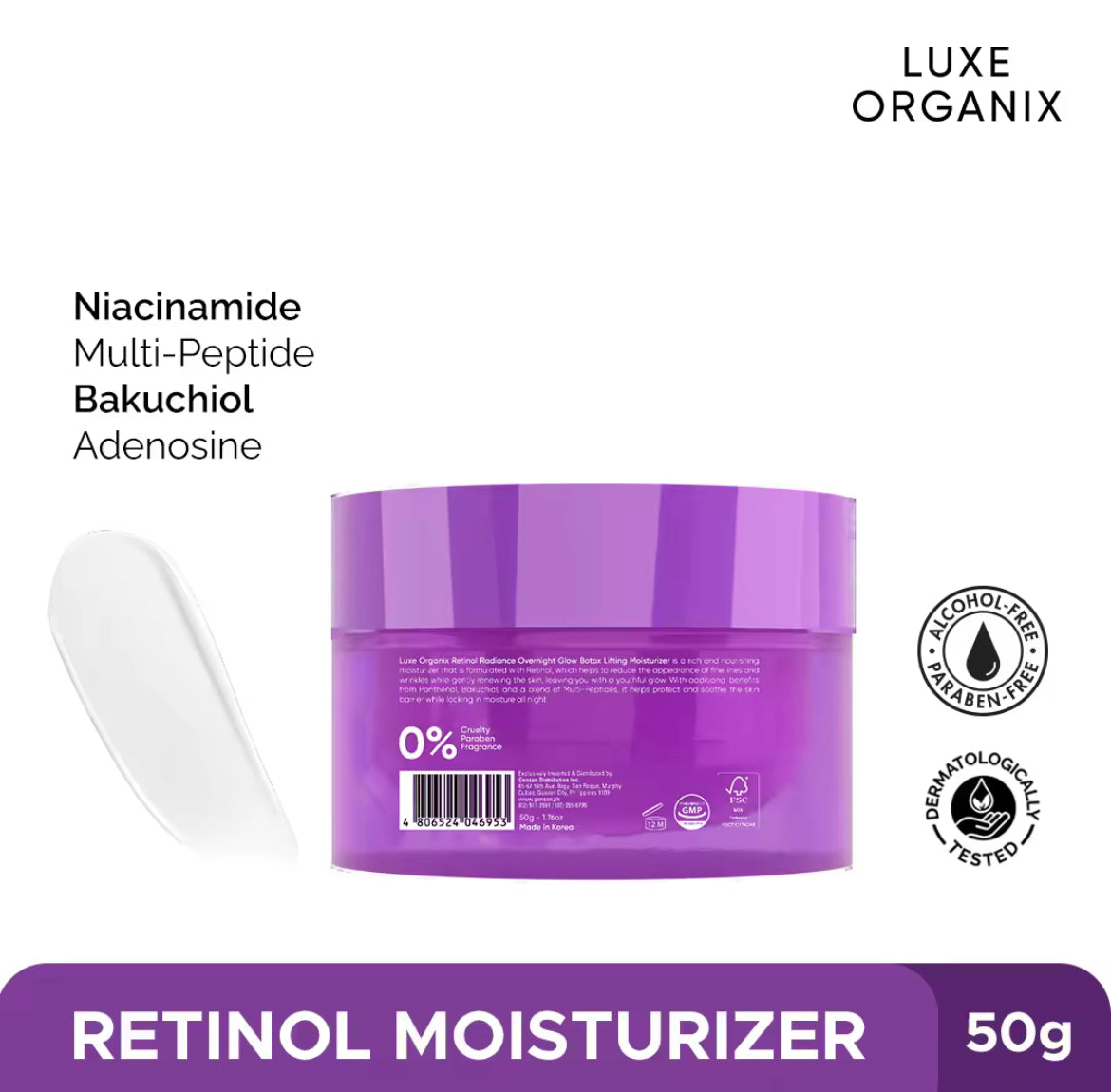 ON HAND! New! Luxe Organix Moisturizer 50g