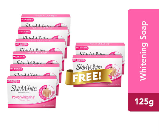 PREORDER! BUY 6 GET 2 SkinWhite Whitening Face and Body Bar Soap Power Whitening 125g