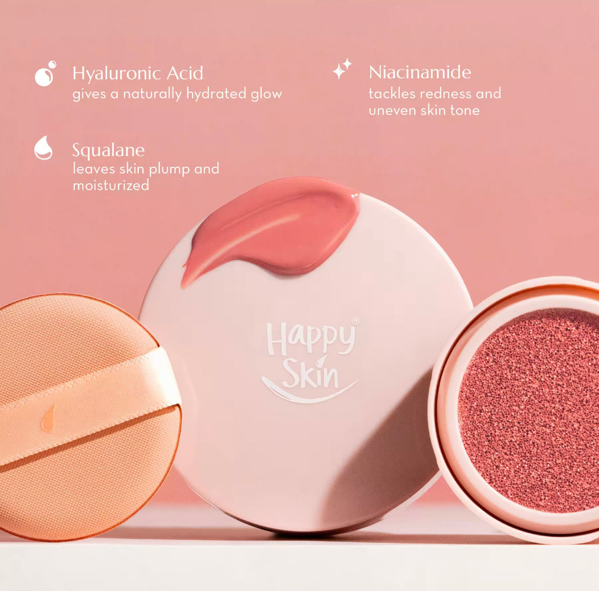 PREORDER! Happy Skin Second Skin Serum Cushion Blush