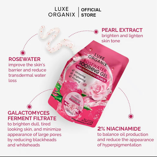 ON HAND! Luxe Organix Rosewater Soothing Gel 100ml