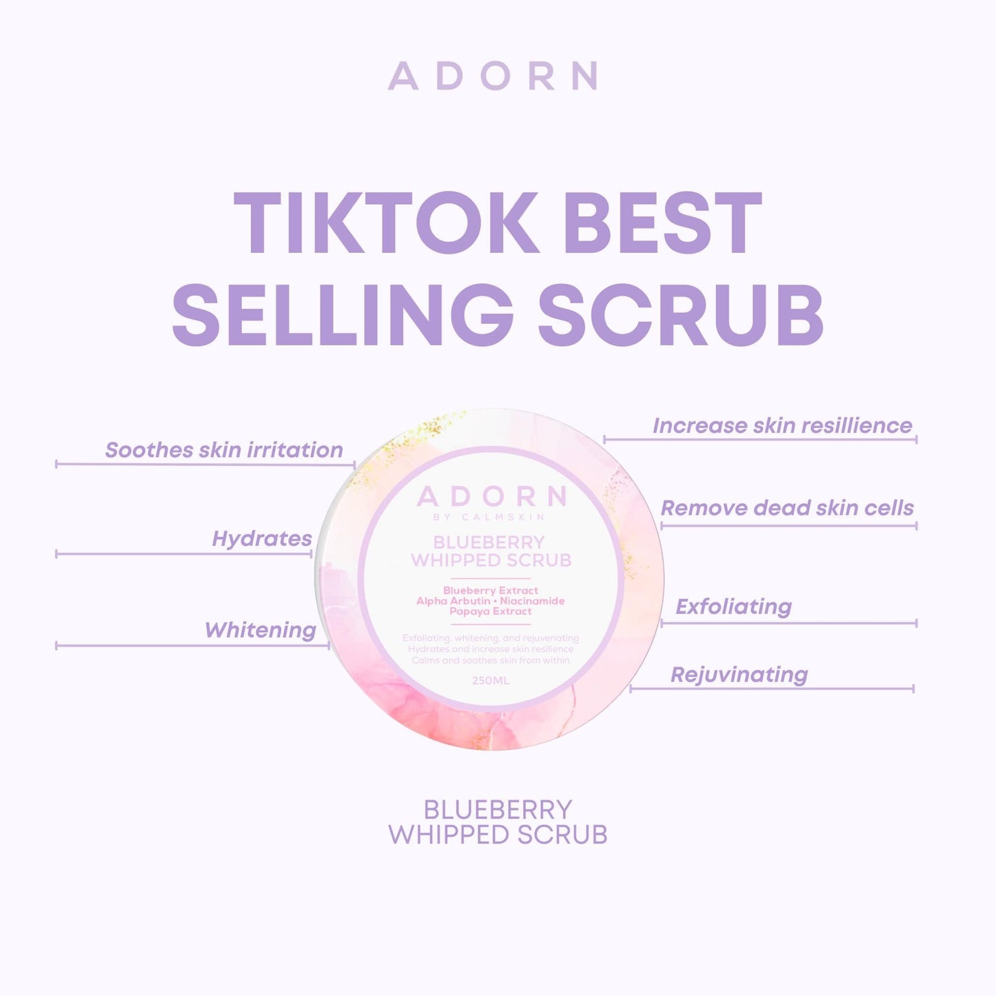 PREORDER! Adorn Blueberry Whipped Scrub