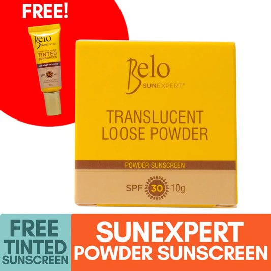 ON HAND! Belo SunExpert Translucent Loose Powder w/ FREE 10ml Tinted Sunscreen SPF 50 PA++++