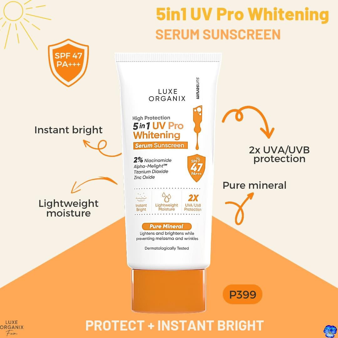 PREORDER! 5in1 UV Pro Whitening Serum Sunscreen SPF 47 PA+++ 40mL