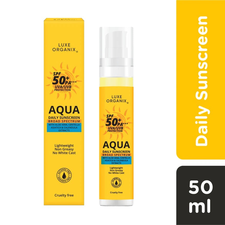 ON HAND ! SPF 50+ PA*** UVA/UVB Protection Aqua Daily Sunscreen 50ml