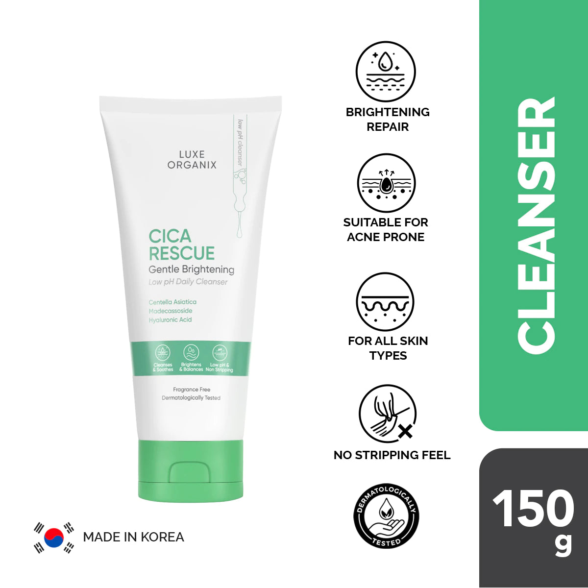 Cica Rescue Gentle Brightening Cleanser 150g