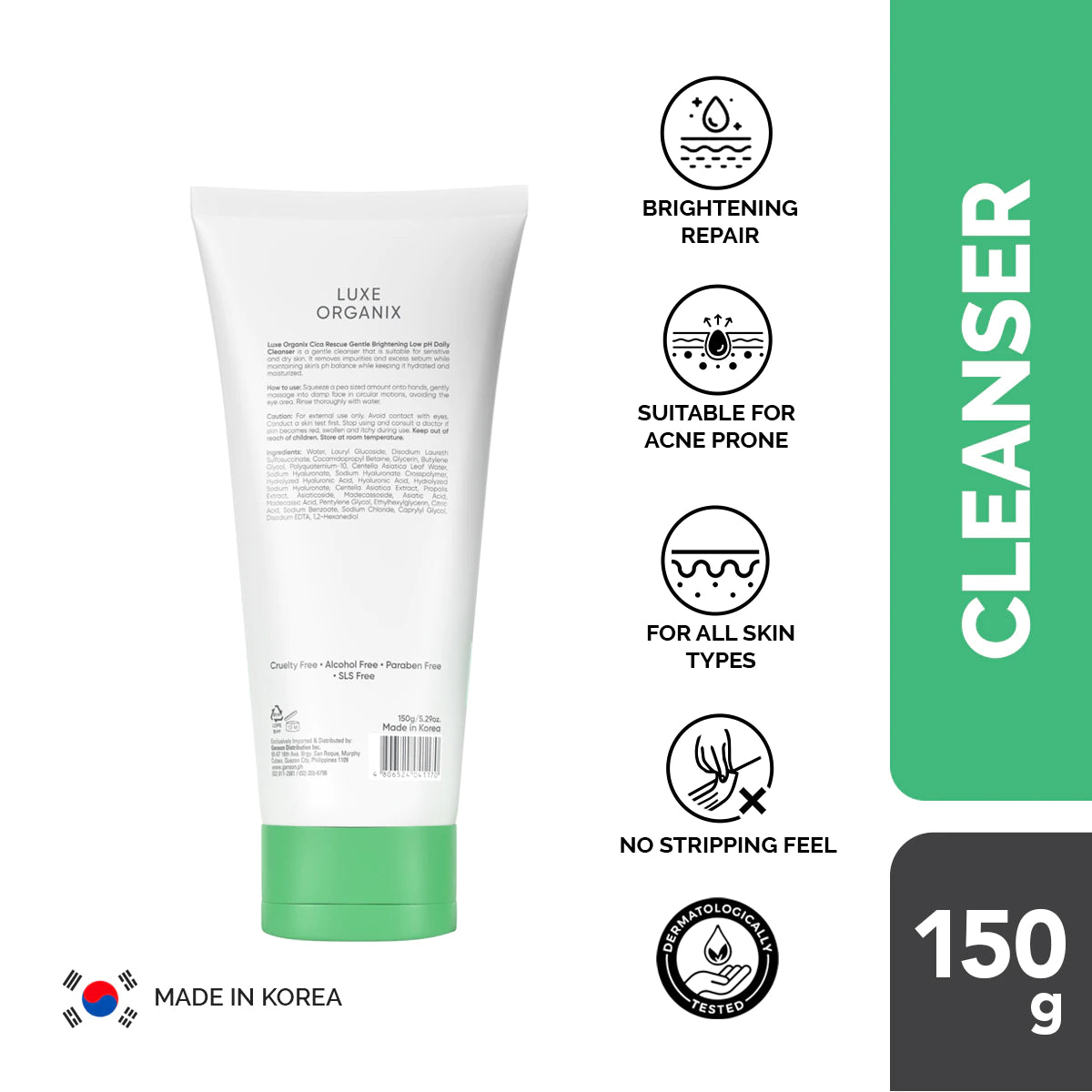 Cica Rescue Gentle Brightening Cleanser 150g