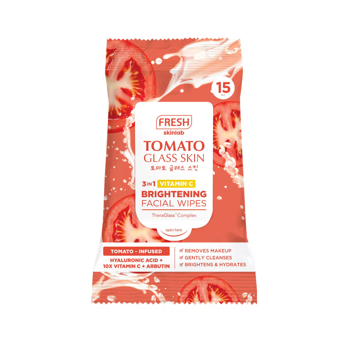 Fresh Skinlab Tomato Facial Wipes 15x2