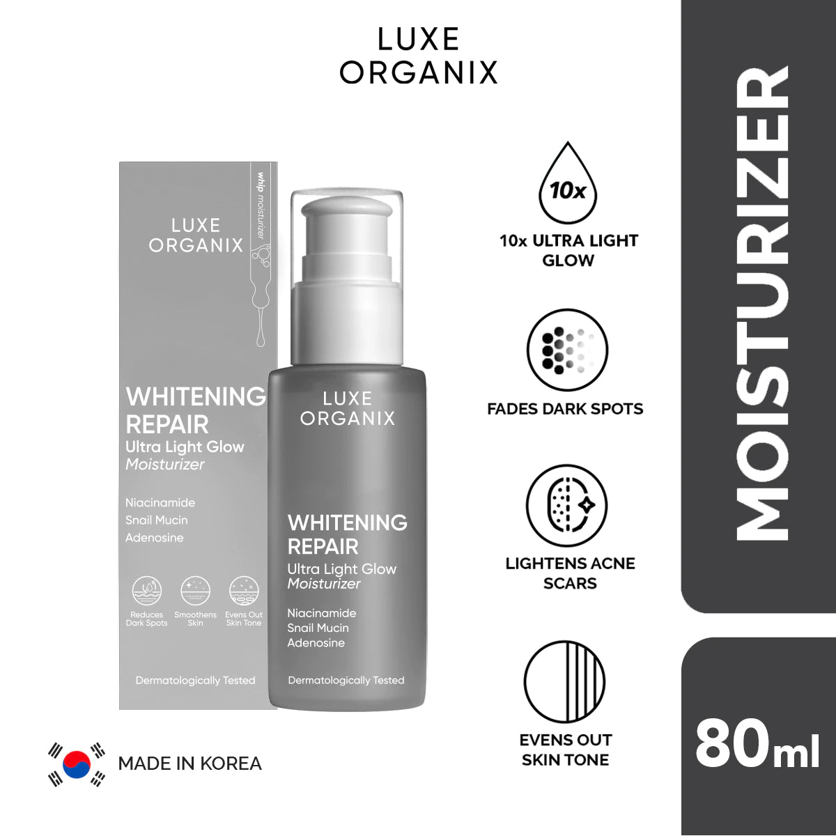 ON HAND! Whitening Repair Ultra light Glow Moisturizer 80ml