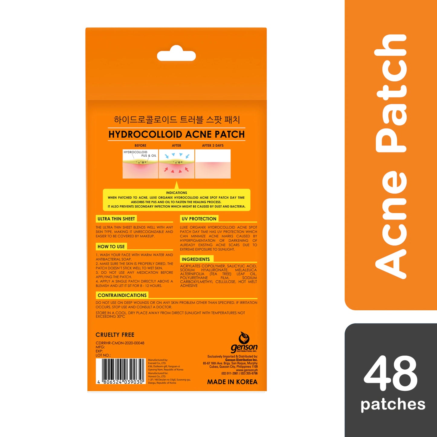 ON HAND!Hydrocolloid Acne Spot Patch Day