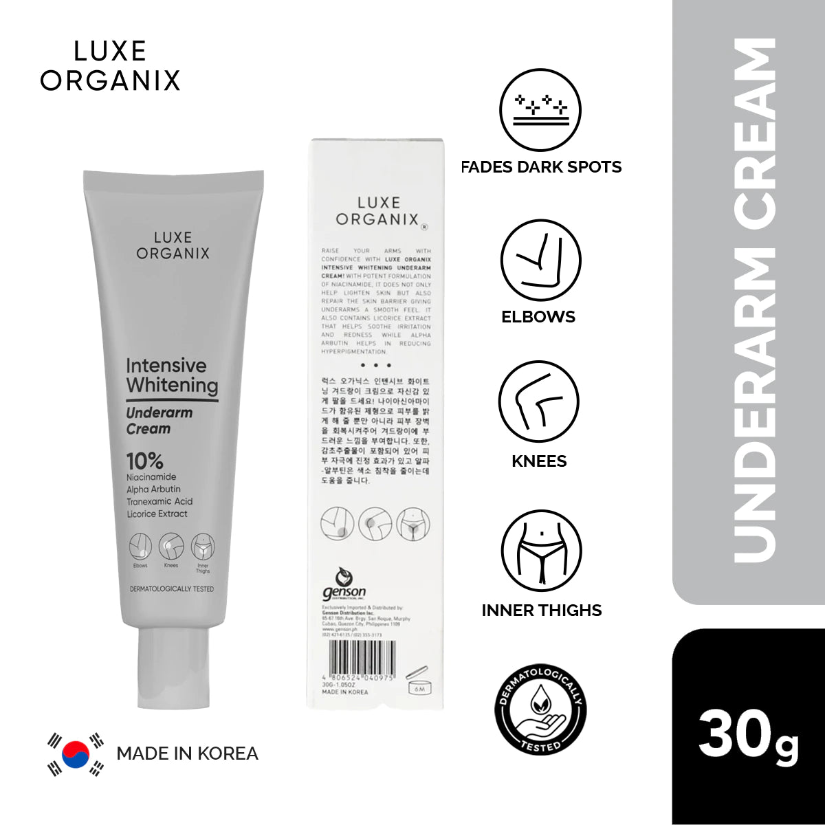 ON HAND! Intensive Whitening Underarm Cream 10% Niacinamide 30g