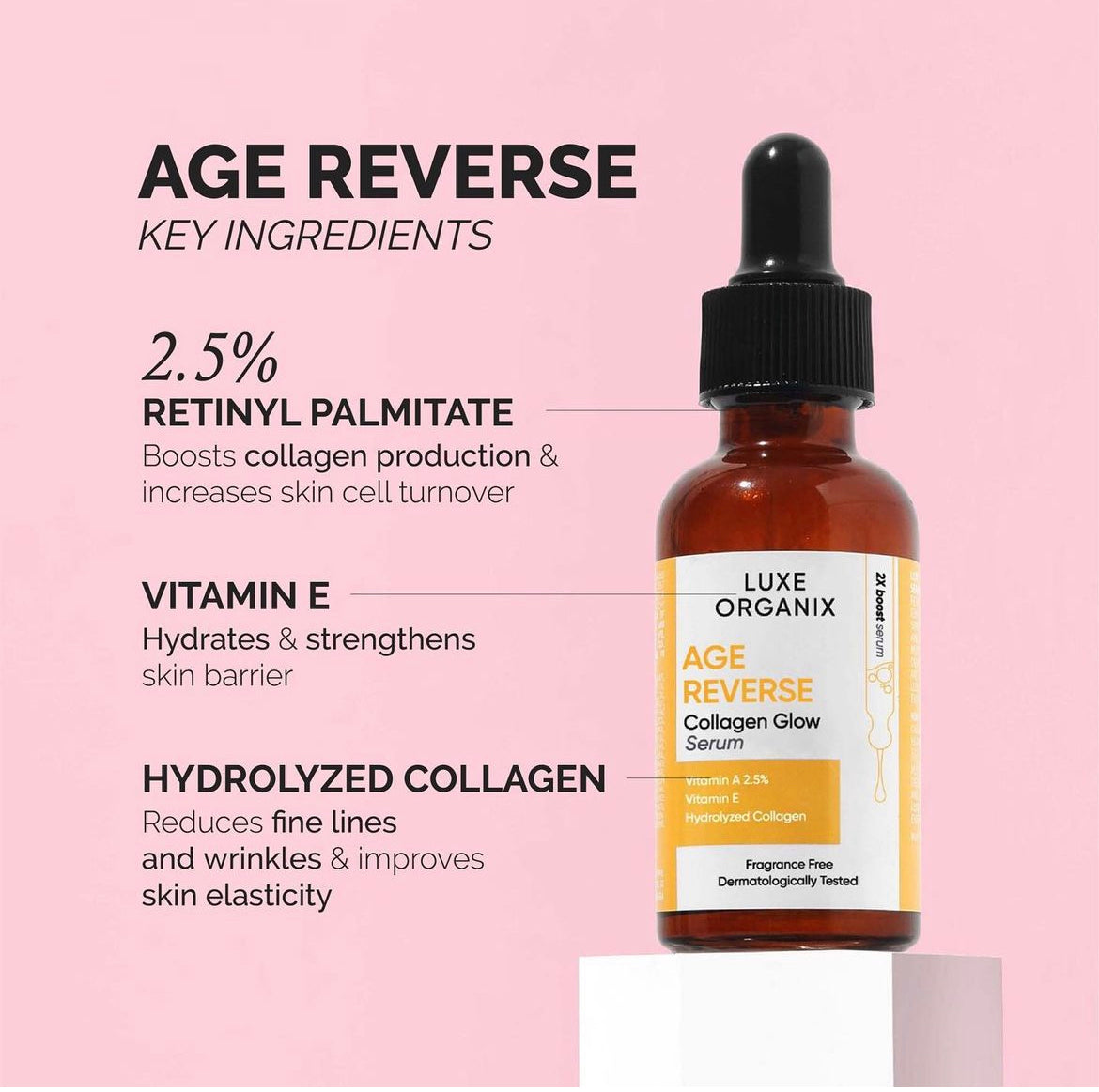 ON HAND! Age Reverse Collagen Glow Serum 30ml