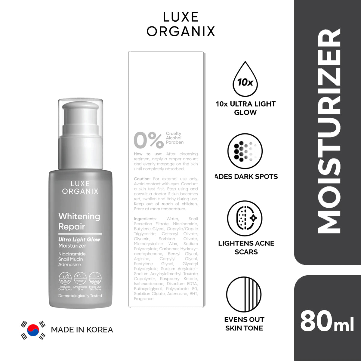 ON HAND! Whitening Repair Ultra light Glow Moisturizer 80ml